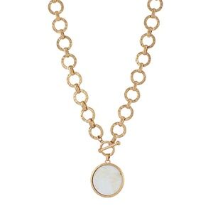 Glass Round Pendant Necklace